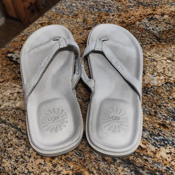 UGG Australia White Mens Flip Flops Size 11 ID F27012K main image 4